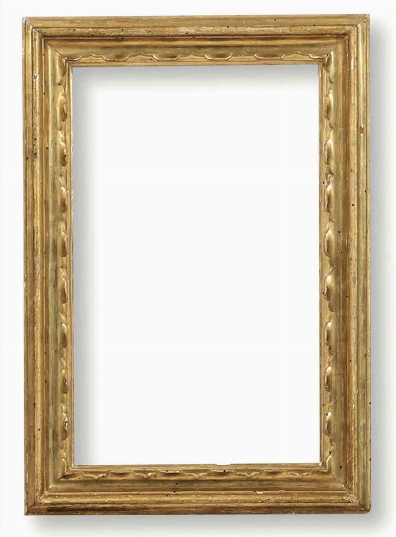 Cornice a "labbretto"in legno intagliato e dorato. Bologna XVIII secolo  - Auction Frames - Cambi Casa d'Aste