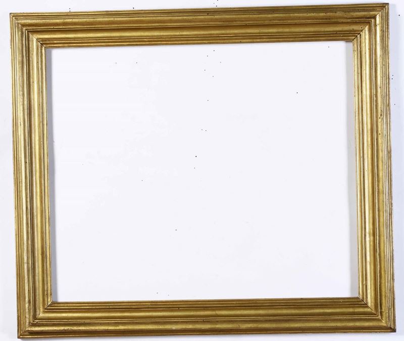 Cornice modanata “Salvator Rosa” in legno dorato. Italia centrale XVIII secolo  - Auction Frames - Cambi Casa d'Aste