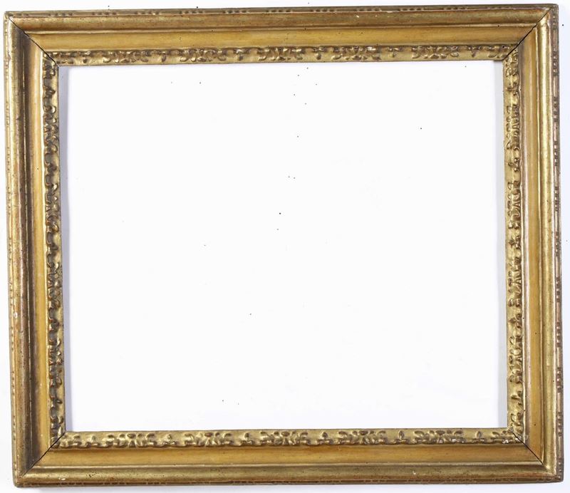 Cornice in legno intagliato e dorato. Emilia XVIII secolo  - Auction Frames - Cambi Casa d'Aste