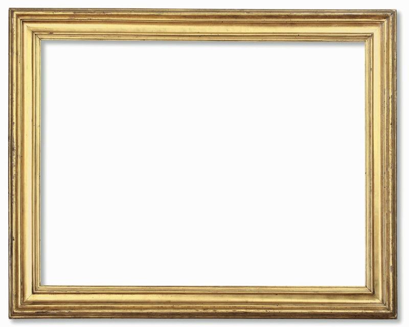 Cornice modanata “Salvator Rosa” in legno dorato. Italia centrale XVIII secolo  - Auction Frames - Cambi Casa d'Aste