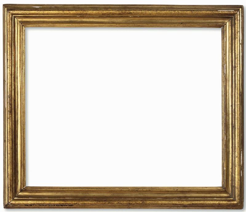 Cornice modanata “Salvator Rosa” in legno intagliato e dorato. XVIII secolo  - Auction Frames - Cambi Casa d'Aste