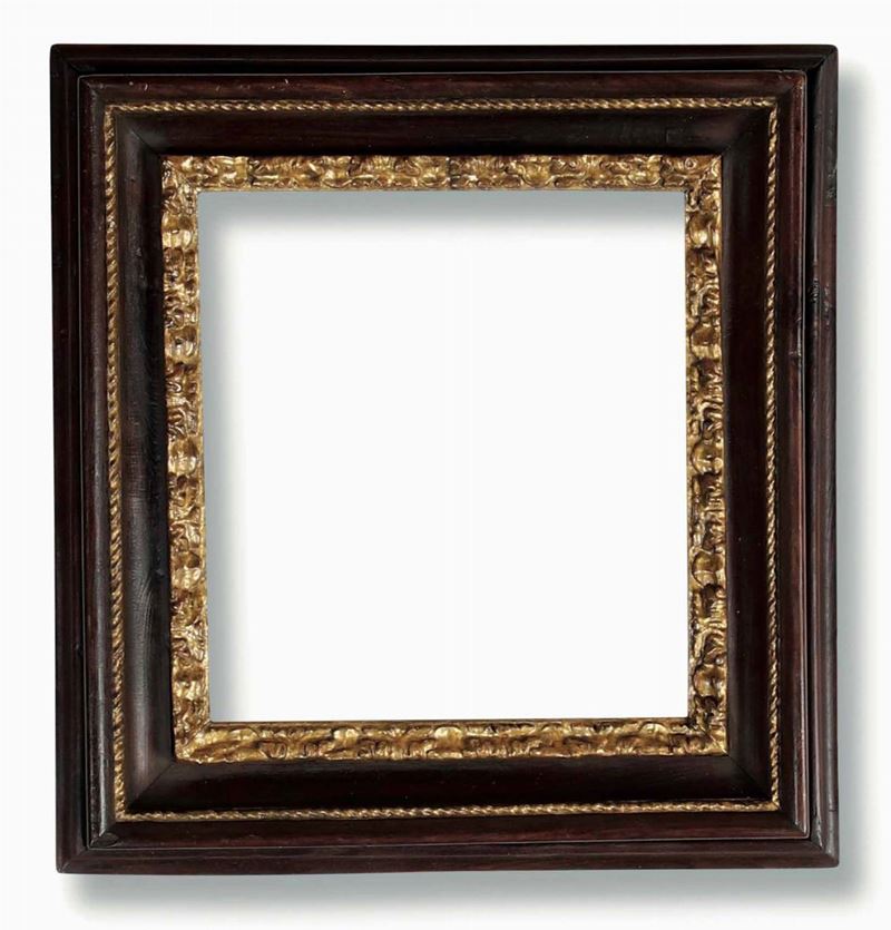 Cornice in legno intagliato con profili dorati. Roma XVIII secolo  - Auction Frames - Cambi Casa d'Aste