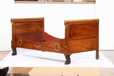 Letto Impero Lastronato, Toscana XIX Secolo