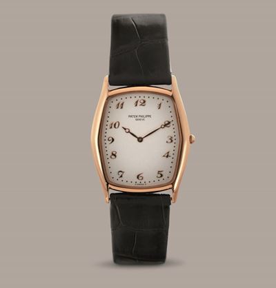 Patek Philippe - Gondolo Ref 3842r in Oro Rosa 18k, Quadrante Argentè con Numeri e Sfere Breguet,...