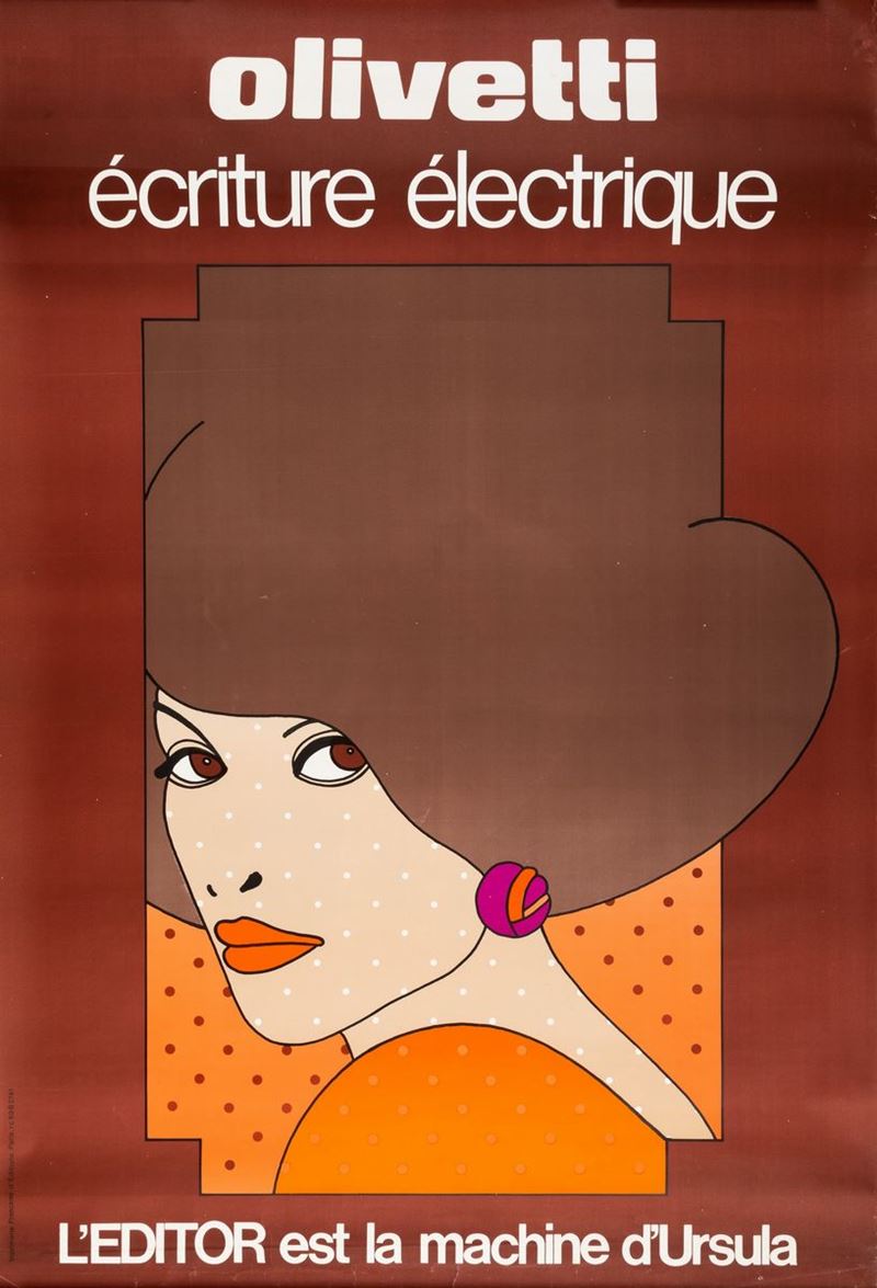 Olivetti Écriture Életrique Ursula  - Auction POP Culture and Vintage Posters - Cambi Casa d'Aste