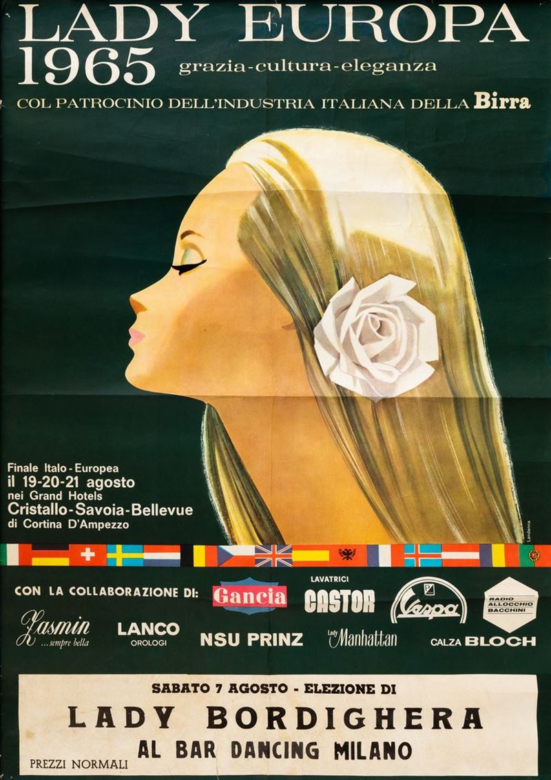 Landenna : Lady Europa, Bordighera  - Auction POP Culture and Vintage Posters - Cambi Casa d'Aste
