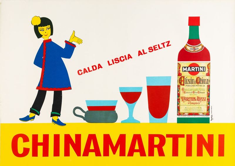 G. Auselmo : China Martini  - Asta POP Culture e Manifesti d'Epoca - Cambi Casa d'Aste