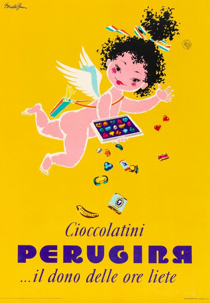 Donald Brun : Cioccolatini Perugina  - Auction POP Culture and Vintage Posters - Cambi Casa d'Aste