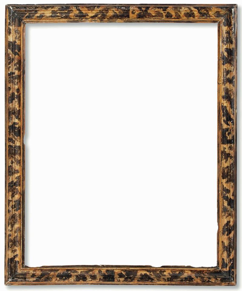 Cornice in legno laccato a finta tartaruga. Marche XVIII secolo  - Auction Frames - Cambi Casa d'Aste