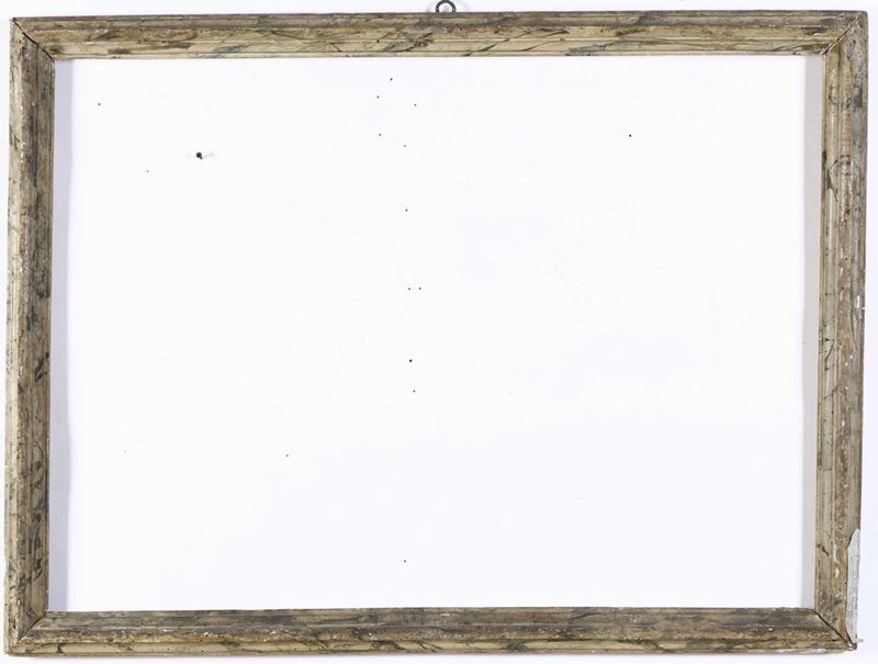 Cornice in legno laccato a finto marmo. Marche XVIII secolo  - Auction Frames - Cambi Casa d'Aste