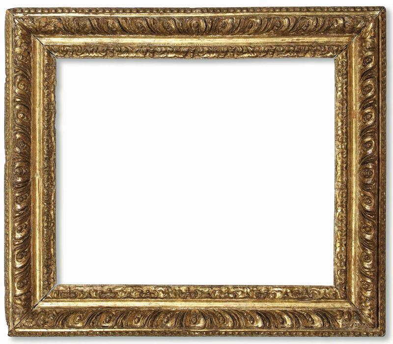 Cornice in legno intagliato e dorato. Piemonte XVIII secolo  - Auction Frames - Cambi Casa d'Aste