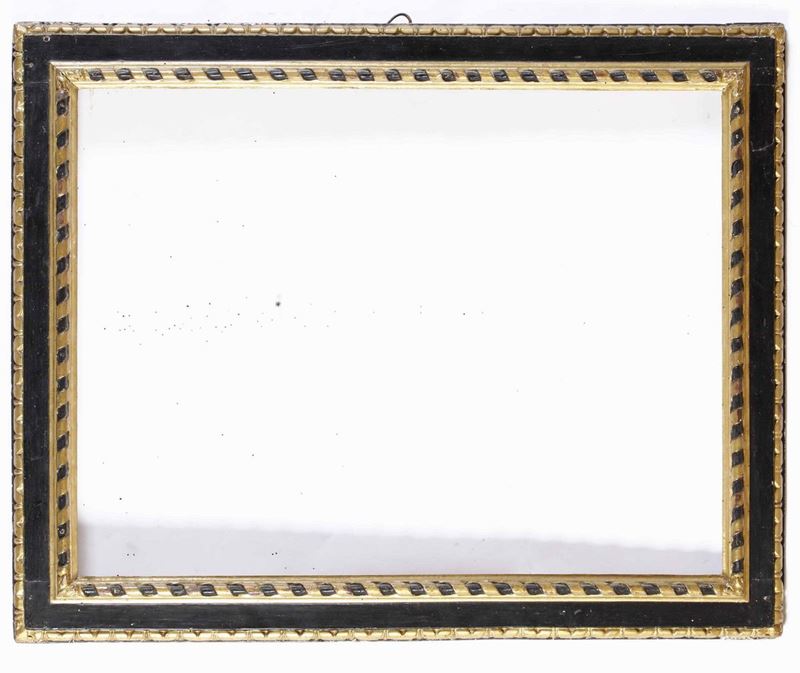 Cornice a cassetta in legno ebanizzato e dorato. Siena XVII secolo  - Auction Frames - Cambi Casa d'Aste