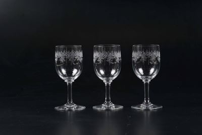 Sei Calici “sévigné”francia, Manifattura Baccarat, XX Secolo