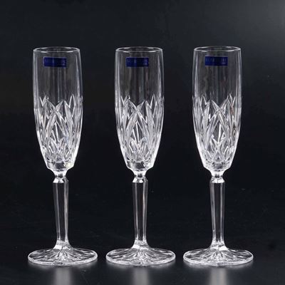 Dodici Flûtes “marquis”irlanda, Manifattura Waterford Crystal, Seconda Metà del XX Secolo