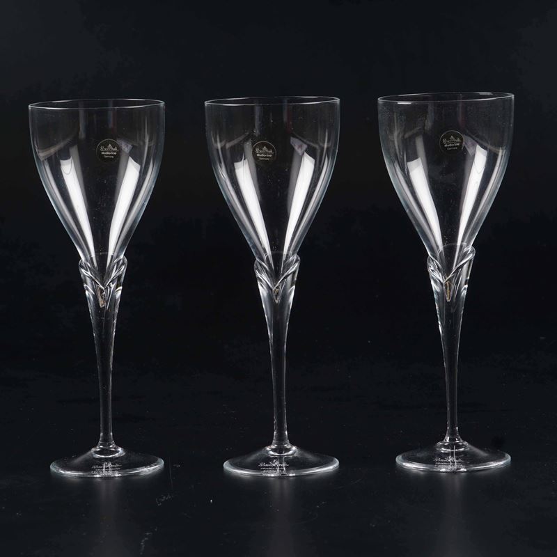 Servizio di bicchieri “Calice” Germania, Manifattura Rosenthal, fine del XX secolo  - Auction L'Art de la Table - Cambi Casa d'Aste