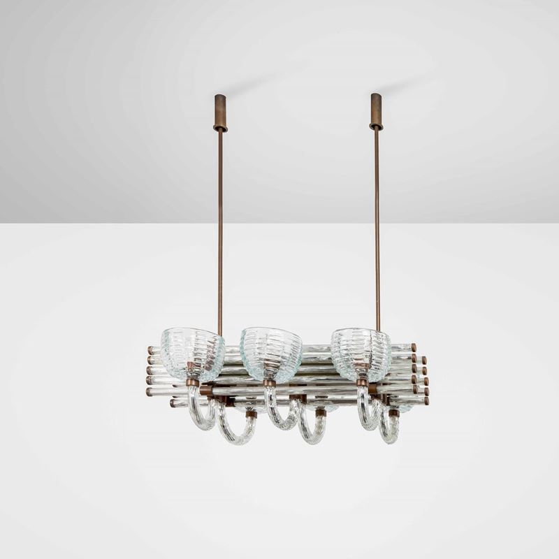 Paolo Venini : Grande lampada a sospensione  - Auction Fine Design - Cambi Casa d'Aste