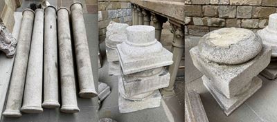 Lotto di Cinque Colonne con Capitelli in Granito, XVI Secolo