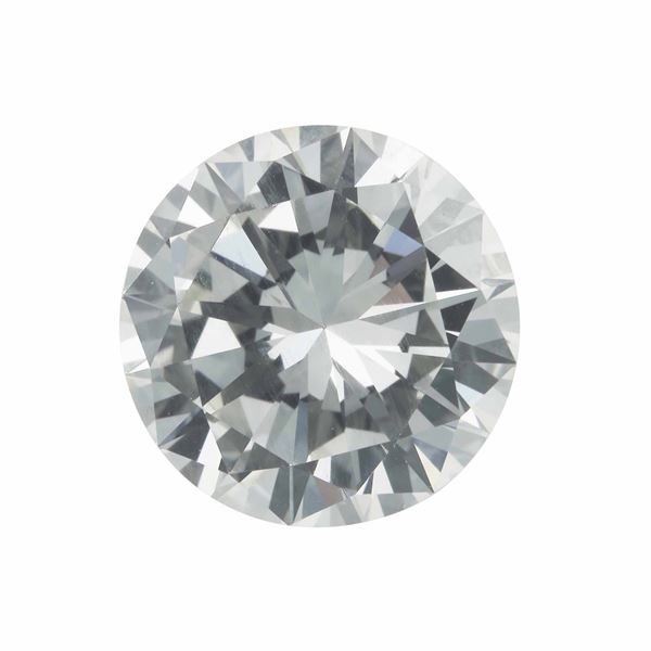 Diamante taglio brillante di ct 4.04, colore L, caratteristiche interne VS1, fluorescenza faint blue