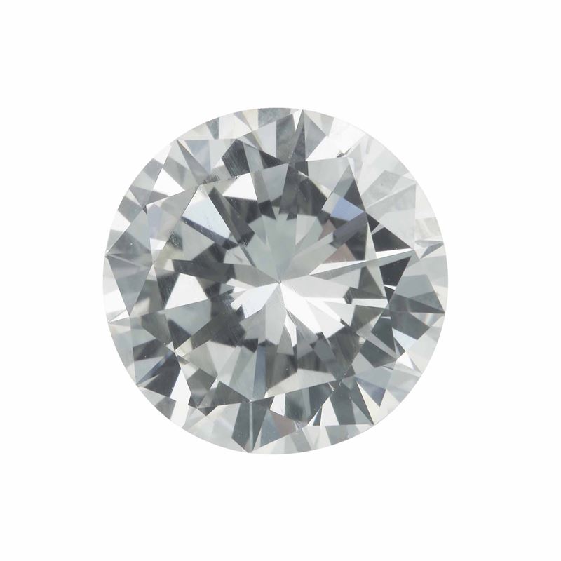 Diamante taglio brillante di ct 4.04, colore L, caratteristiche interne VS1, fluorescenza UV debole azzurra  - Asta Fine Jewels - Cambi Casa d'Aste