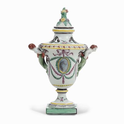 Piccolo Vaso Pot-pourri con Coperchio Nove, Manifattura Antonibon, Gestione Parolin, 1781-1802