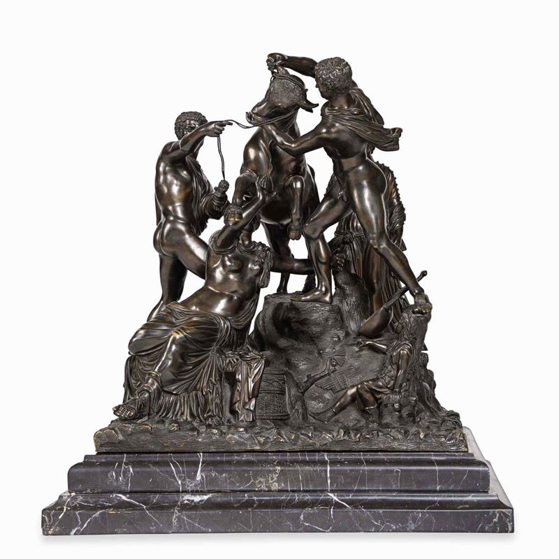 Toro Farnese. Bronzo fuso e patinato. Firmata e timbrata 'Chiurazzi 1877  - Auction Sculpture and Works of Art - Cambi Casa d'Aste