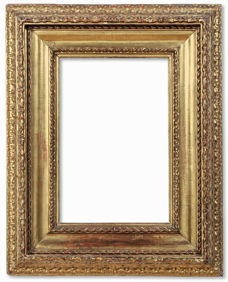 Cornice in legno intagliato e dorato. Italia centrale XVIII secolo  - Auction Frames - Cambi Casa d'Aste