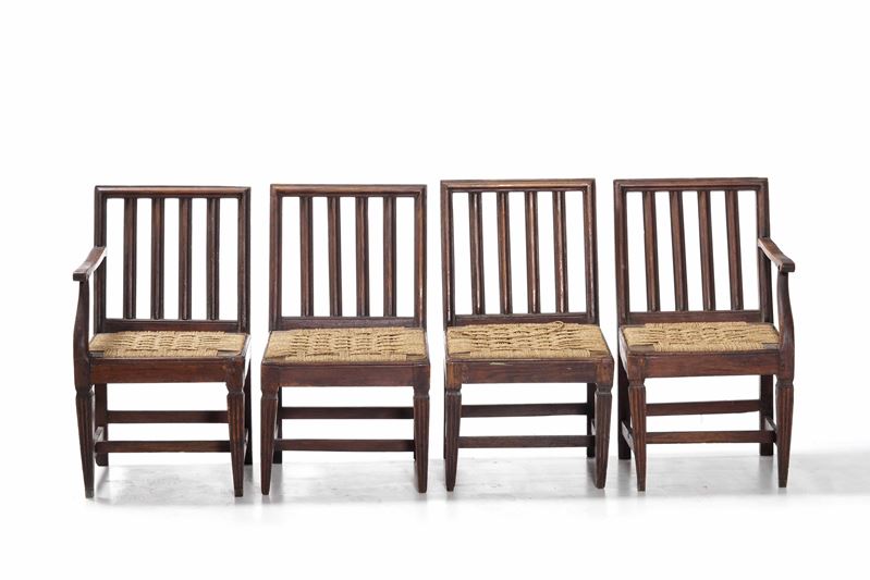Quattro sedie componibili a divanetto  - Auction Antique - Cambi Casa d'Aste