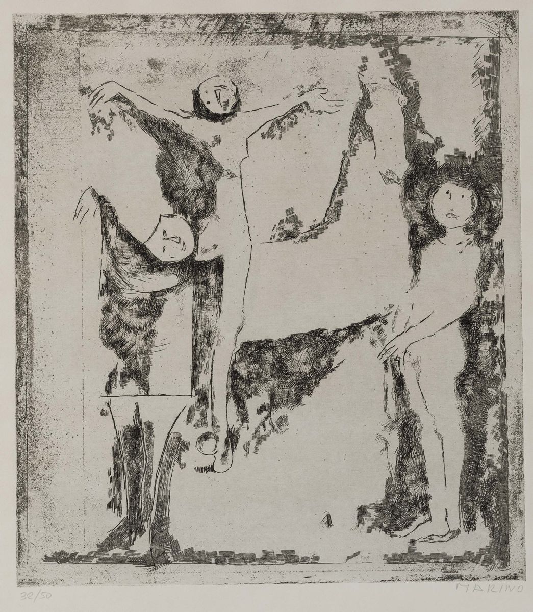 Marino Marini - Gruppo di Arlecchini