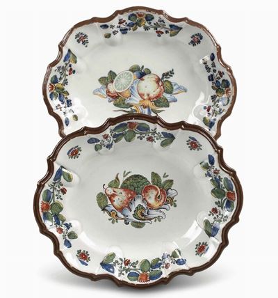 Coppia di Vassoi Ovalinove, Manifaturra di Pasquale Antonibon, 1750-1770
