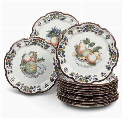 Dodici Piattinove, Manifaturra di Pasquale Antonibon, 1750-1770
