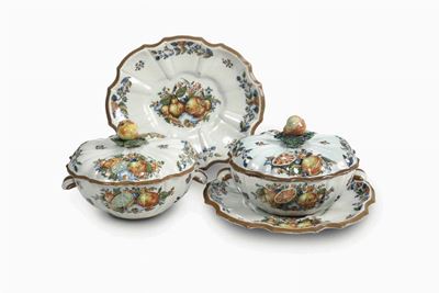 Coppia di Zuppiere con Sottopiattonove, Manifaturra di Pasquale Antonibon, 1750-1770