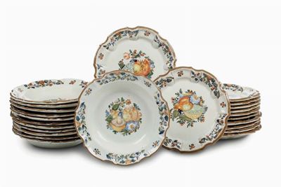 Dodici Piatti Fondi e Dodici Piatti Pianinove, Manifaturra di Pasquale Antonibon, 1750-1770