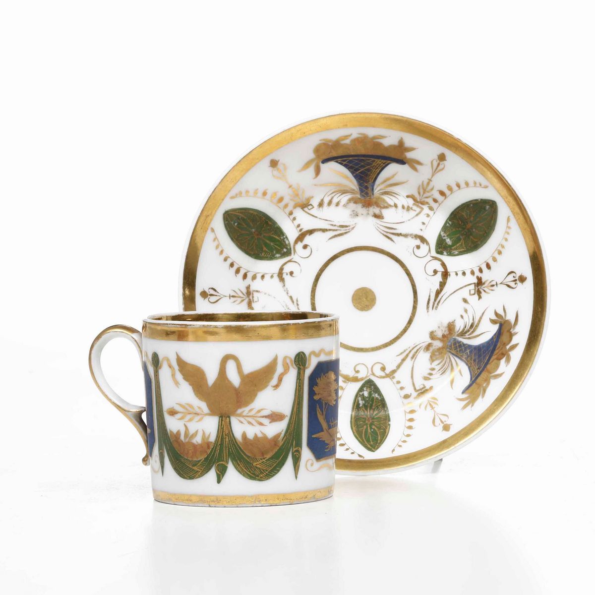 Tazza con Piattinoparigi, la Courtille, Manifattura Locré, 1800 Circa