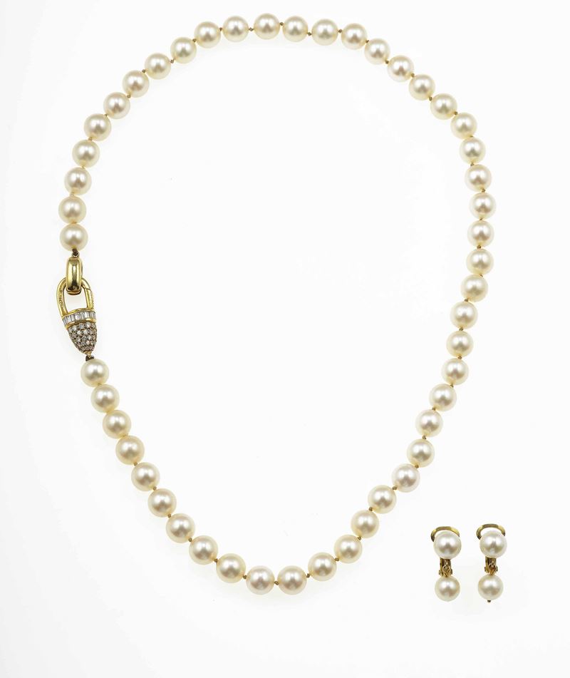 Cultured pearl demi-parure  - Auction Jewels - Cambi Casa d'Aste