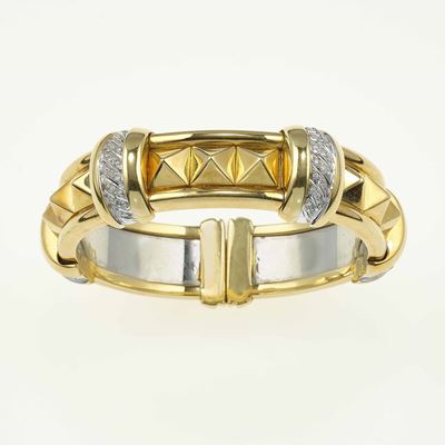 Bracciale in oro giallo 750/1000 con diamanti