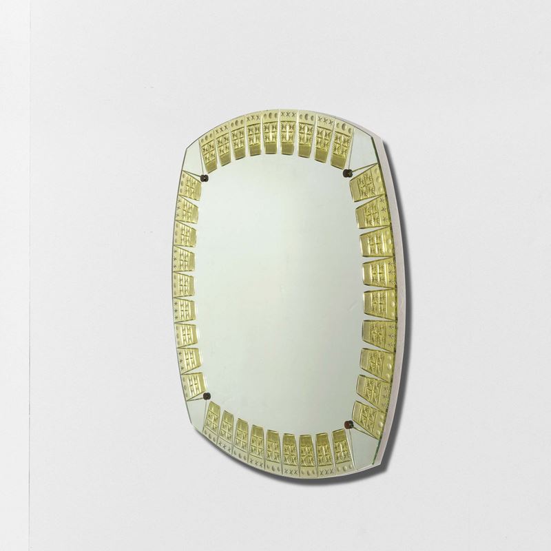 Cristal Art : Specchiera in vetro.  - Auction Design Lab - Cambi Casa d'Aste