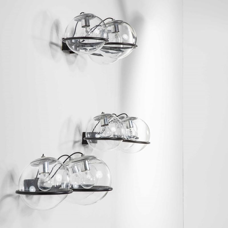 Gino Sarfatti : Tre appliques mod. 238/3  - Auction Fine Design - Cambi Casa d'Aste