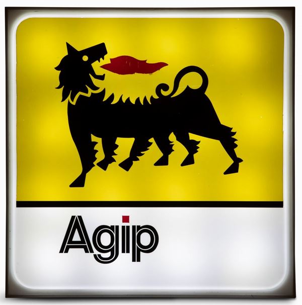 Agip lighted sign