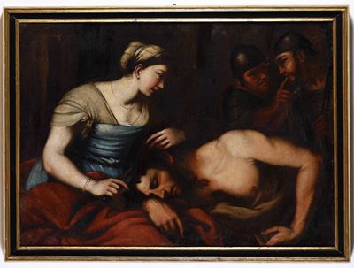 Scuola Napoletana del XVII Secolo Dalila e Sansone