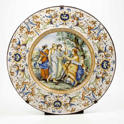 Coppia di Grandi Piattifirenze, Manifattura Florentia Ars, Primo Quarto del XX Secolo