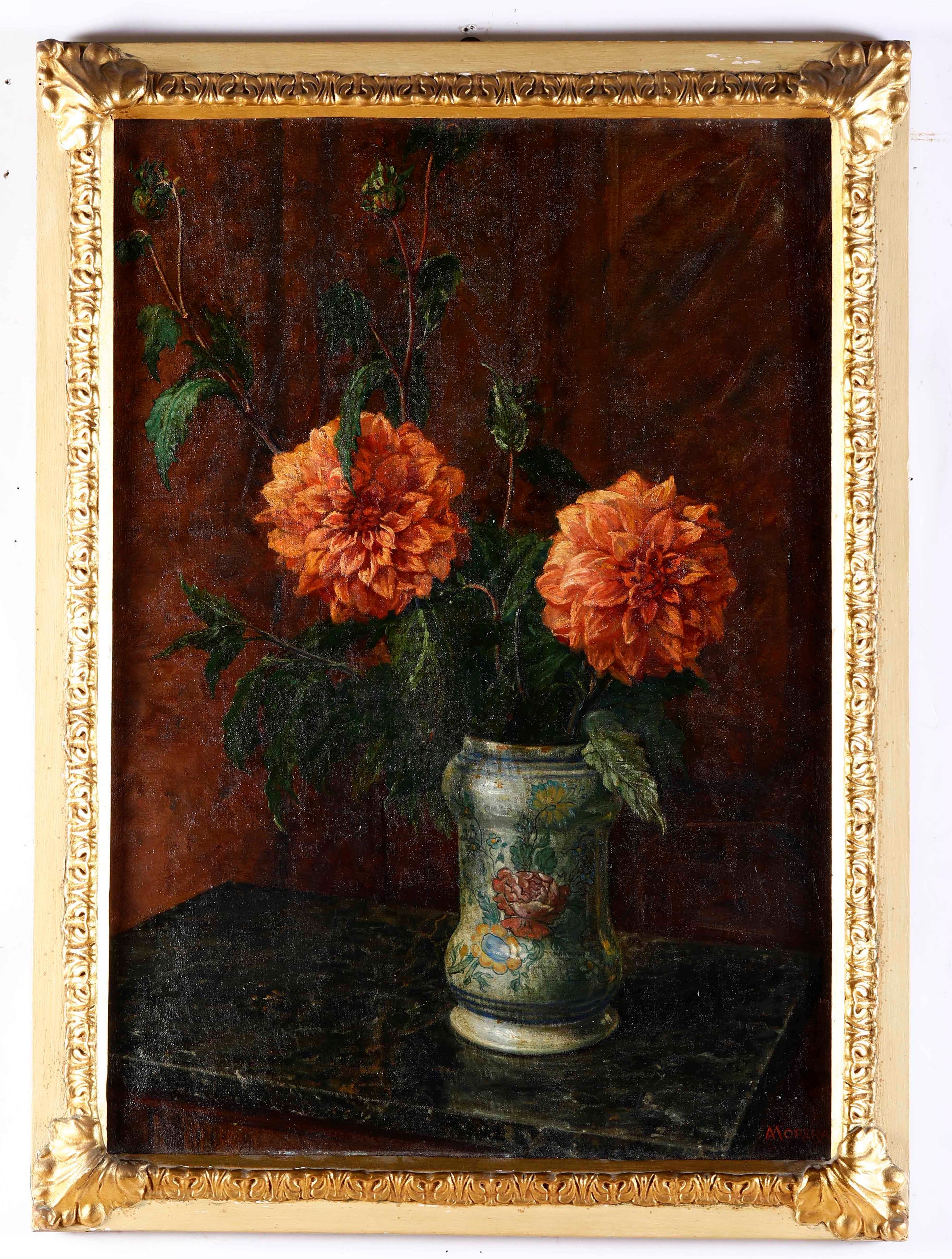 Antonio Maria Morera - Due Nature Morte con Vasi di Fiori