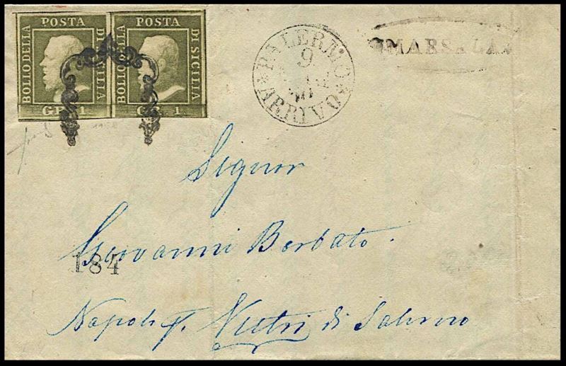 1860, Sicilia, lettera da Marsala per Vietri di Salerno dell’8 maggio 1860  - Auction Philately and Postal History - Cambi Casa d'Aste
