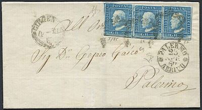 1860, Sicilia, Lettera da Girgenti per Palermo del 20 Aprile 1860