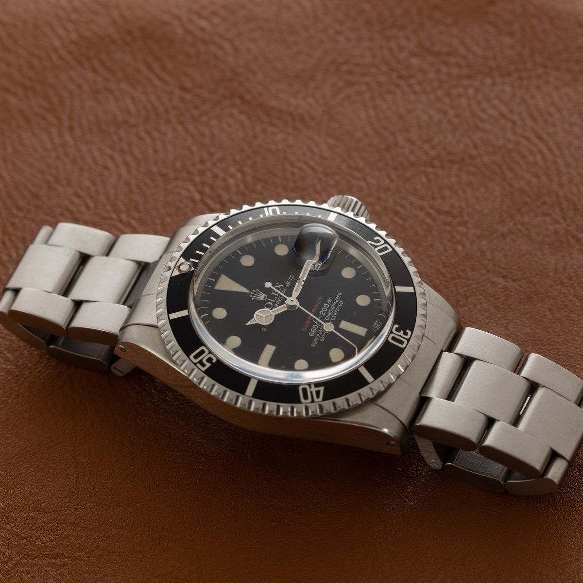 Rolex - Submariner Ref 1680 "scritta Rossa" in Acciaio, Quadrante Nero Opaco Pallettoni, Datario ...