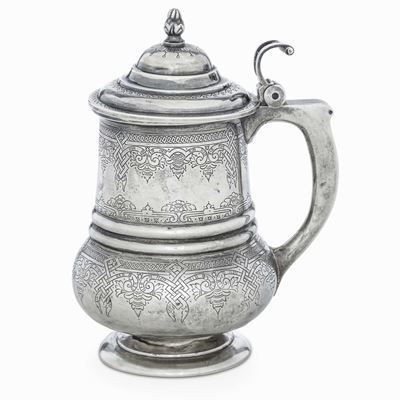 Boccale. Argento Fuso, Sbalzato e Cesellato. San Pietroburgo 1895. Marchi del Saggiatore e Dell’a...