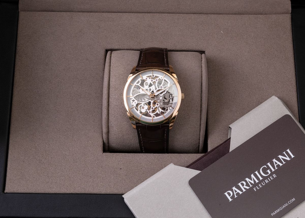 Parmigiani Fleurier - Tonda Squelette 1950 in Oro Rosa 18k, Quadrante Scheletrato, Movimento Auto...