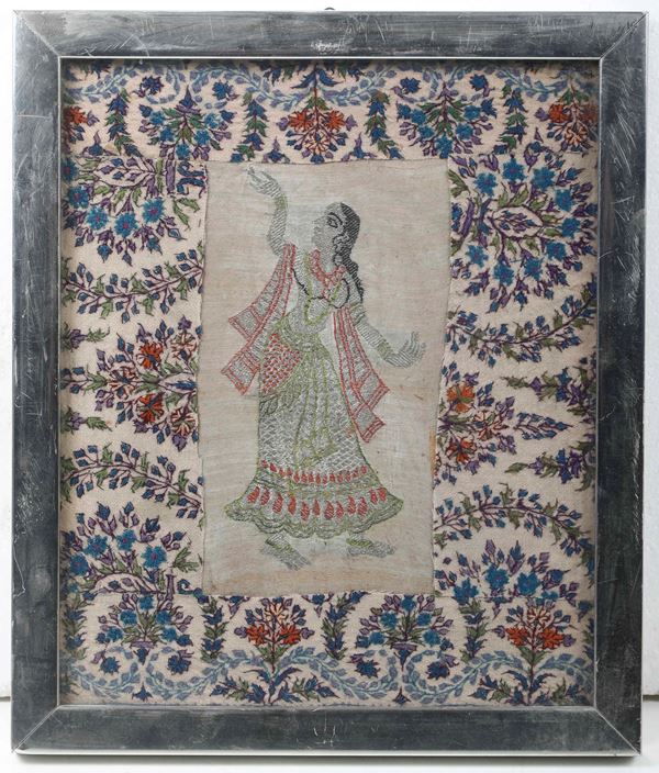 Lotto di otto tessuti Moghul, India, XIX secolo