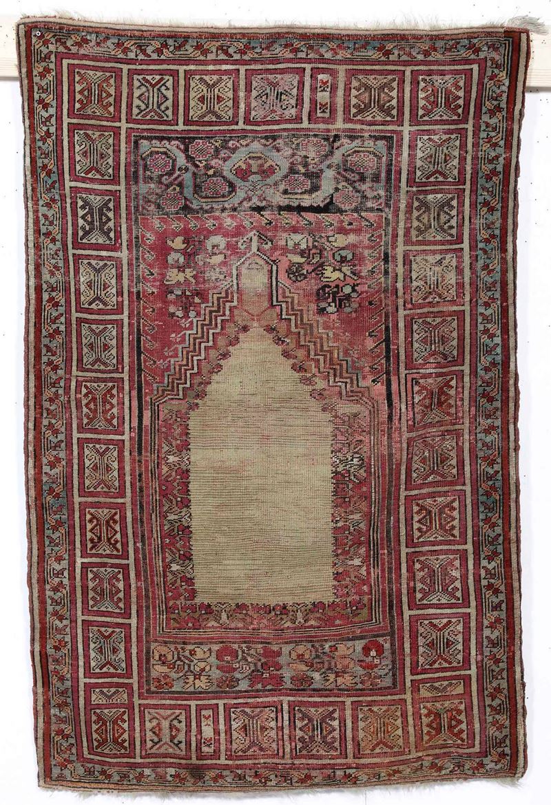 Preghiera Ghiordes, Anatolia fine XIX secolo  - Auction Carpets - Cambi Casa d'Aste
