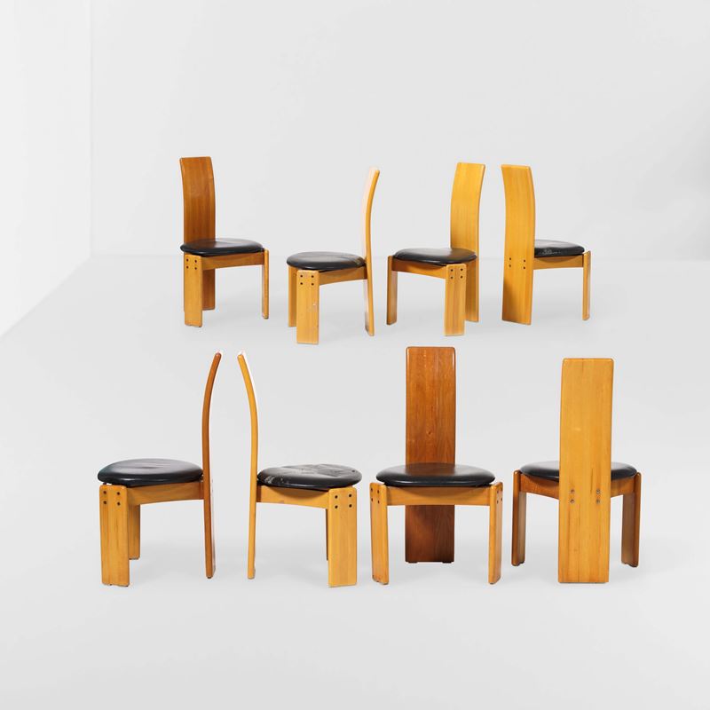 Afra e Tobia Scarpa : Otto sedie  - Asta Design Lab - Cambi Casa d'Aste