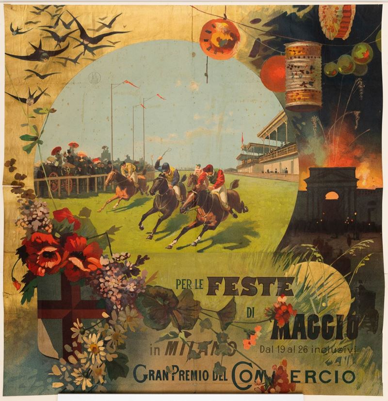 Gran Premio del Commercio - Feste di Maggio in Milano  - Auction POP Culture and Vintage Posters - Cambi Casa d'Aste
